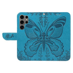 Custodia per telefono in pelle goffrata farfalla a coda di rondine, For Galaxy S25 Ultra 5G, For Galaxy S24 FE 5G