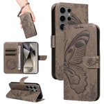 Custodia per telefono in pelle goffrata farfalla a coda di rondine, For Galaxy S25 Ultra 5G, For Galaxy S24 FE 5G