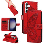 Custodia per telefono in pelle goffrata farfalla a coda di rondine, For Galaxy S26 5G, For Galaxy S25 FE 5G, For Galaxy S25 / S24 5G, For Galaxy S25+ / S24+ 5G