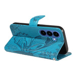 Custodia per telefono in pelle goffrata farfalla a coda di rondine, For Galaxy S26 5G, For Galaxy S25 FE 5G, For Galaxy S25 / S24 5G, For Galaxy S25+ / S24+ 5G