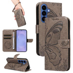 Custodia per telefono in pelle goffrata farfalla a coda di rondine, For Galaxy S26 5G, For Galaxy S25 FE 5G, For Galaxy S25 / S24 5G, For Galaxy S25+ / S24+ 5G