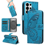 Custodia per telefono in pelle goffrata farfalla a coda di rondine, For Galaxy S26 FE 5G, For Galaxy S26+ 5G, For Galaxy S26 Edge 5G, For Galaxy S26 Ultra 5G