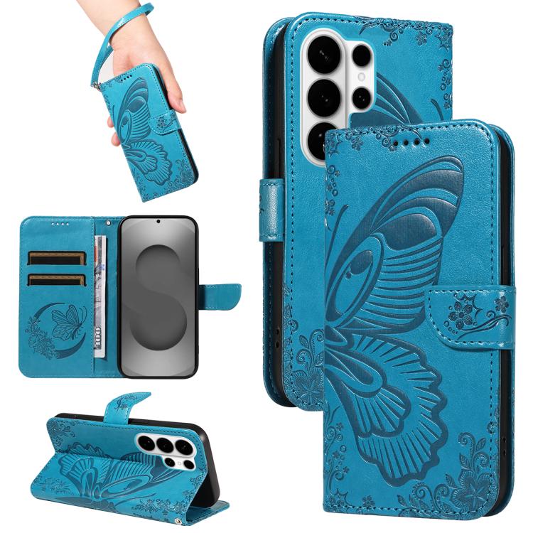 Custodia per telefono in pelle goffrata farfalla a coda di rondine, For Galaxy S26 FE 5G, For Galaxy S26+ 5G, For Galaxy S26 Edge 5G, For Galaxy S26 Ultra 5G