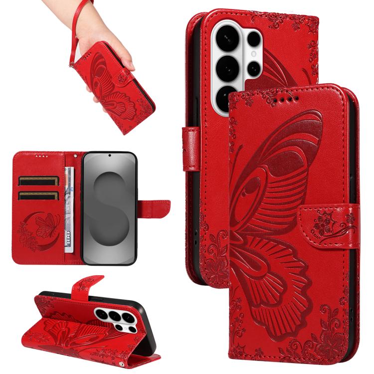 Custodia per telefono in pelle goffrata farfalla a coda di rondine, For Galaxy S26 FE 5G, For Galaxy S26+ 5G, For Galaxy S26 Edge 5G, For Galaxy S26 Ultra 5G