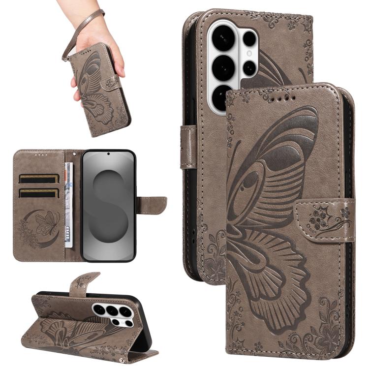 Custodia per telefono in pelle goffrata farfalla a coda di rondine, For Galaxy S26 FE 5G, For Galaxy S26+ 5G, For Galaxy S26 Edge 5G, For Galaxy S26 Ultra 5G