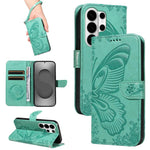 Custodia per telefono in pelle goffrata farfalla a coda di rondine, For Galaxy S26 FE 5G, For Galaxy S26+ 5G, For Galaxy S26 Edge 5G, For Galaxy S26 Ultra 5G