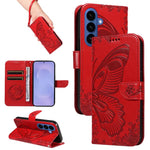 Custodia per telefono in pelle goffrata farfalla a coda di rondine, For Galaxy S26 FE 5G, For Galaxy S26+ 5G, For Galaxy S26 Edge 5G, For Galaxy S26 Ultra 5G