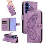 Custodia per telefono in pelle goffrata farfalla a coda di rondine, For Galaxy S26 FE 5G, For Galaxy S26+ 5G, For Galaxy S26 Edge 5G, For Galaxy S26 Ultra 5G