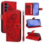Custodia per telefono in pelle goffrata farfalla a coda di rondine, For Galaxy S26 FE 5G, For Galaxy S26+ 5G, For Galaxy S26 Edge 5G, For Galaxy S26 Ultra 5G