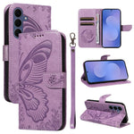 Custodia per telefono in pelle goffrata farfalla a coda di rondine, For Galaxy S26 FE 5G, For Galaxy S26+ 5G, For Galaxy S26 Edge 5G, For Galaxy S26 Ultra 5G