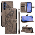 Custodia per telefono in pelle goffrata farfalla a coda di rondine, For Galaxy S26 FE 5G, For Galaxy S26+ 5G, For Galaxy S26 Edge 5G, For Galaxy S26 Ultra 5G