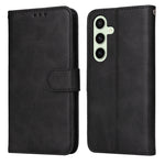 Custodia per telefono con flip in pelle di vitello con texture classica, For Galaxy S25 Ultra 5G, For Galaxy S24 FE 5G