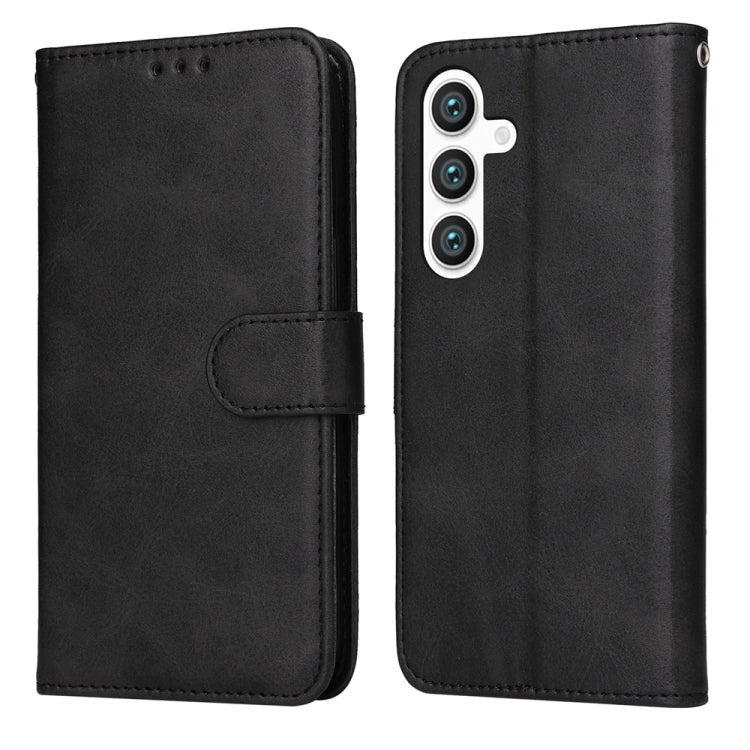 Custodia per telefono con flip in pelle di vitello con texture classica, For Galaxy S26 5G, For Galaxy S25 Edge 5G, For Galaxy S25 5G, For Galaxy S25+ 5G