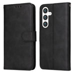Custodia per telefono con flip in pelle di vitello con texture classica, For Galaxy S26 5G, For Galaxy S25 Edge 5G, For Galaxy S25 5G, For Galaxy S25+ 5G