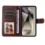Custodia per telefono con flip in pelle di vitello con texture classica, For Galaxy S25 Ultra 5G, For Galaxy S24 FE 5G
