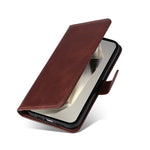 Custodia per telefono con flip in pelle di vitello con texture classica, For Galaxy S25 Ultra 5G, For Galaxy S24 FE 5G