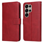Custodia per telefono con flip in pelle di vitello con texture classica, For Galaxy S25 Ultra 5G, For Galaxy S24 FE 5G