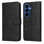 Custodia per telefono con flip in pelle di vitello con texture classica, For Galaxy S26 5G, For Galaxy S25 Edge 5G, For Galaxy S25 5G, For Galaxy S25+ 5G