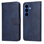Custodia per telefono con flip in pelle di vitello con texture classica, For Galaxy S26 5G, For Galaxy S25 Edge 5G, For Galaxy S25 5G, For Galaxy S25+ 5G