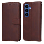 Custodia per telefono con flip in pelle di vitello con texture classica, For Galaxy S26 FE 5G, For Galaxy S26+ 5G, For Galaxy S26 Edge 5G, For Galaxy S26 Ultra 5G
