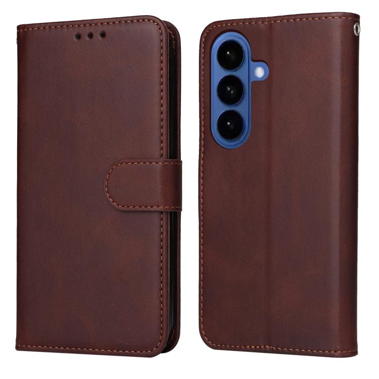 Custodia per telefono con flip in pelle di vitello con texture classica, For Galaxy S26 FE 5G, For Galaxy S26+ 5G, For Galaxy S26 Edge 5G, For Galaxy S26 Ultra 5G