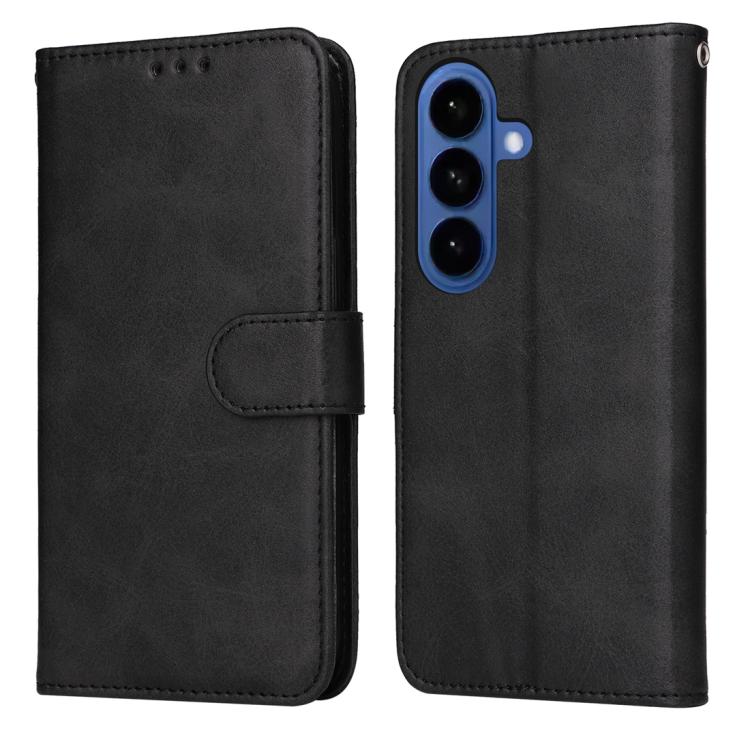 Custodia per telefono con flip in pelle di vitello con texture classica, For Galaxy S26 FE 5G, For Galaxy S26+ 5G, For Galaxy S26 Edge 5G, For Galaxy S26 Ultra 5G