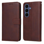 Custodia per telefono con flip in pelle di vitello con texture classica, For Galaxy S26 FE 5G, For Galaxy S26+ 5G, For Galaxy S26 Edge 5G, For Galaxy S26 Ultra 5G