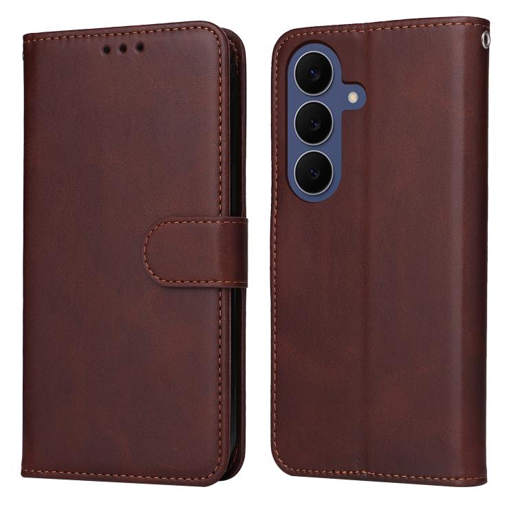 Custodia per telefono con flip in pelle di vitello con texture classica, For Galaxy S26 FE 5G, For Galaxy S26+ 5G, For Galaxy S26 Edge 5G, For Galaxy S26 Ultra 5G