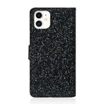 Custodia in pelle glitterata con slot carte per iPhone 12