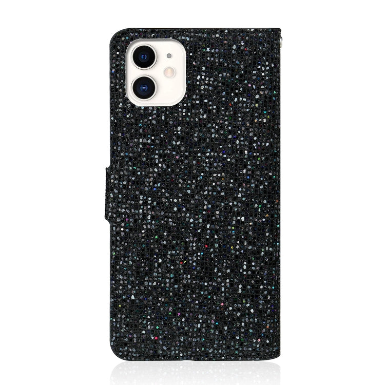 Custodia in pelle glitterata con slot carte per iPhone 12