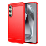 Custodia per telefono in TPU con texture spazzolata in fibra di carbonio, For Samsung Galaxy S25 Ultra 5G, For Samsung Galaxy S24 FE 5G