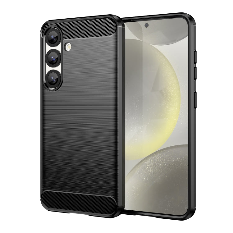 Custodia per telefono in TPU con texture spazzolata in fibra di carbonio, For Galaxy S26 FE 5G, For Samsung Galaxy S26+ 5G, For Samsung Galaxy S26 Edge 5G, For Samsung Galaxy S26 Ultra 5G, For Samsung Galaxy S25 FE 5G, For Samsung Galaxy S25 Edge 5G   ...