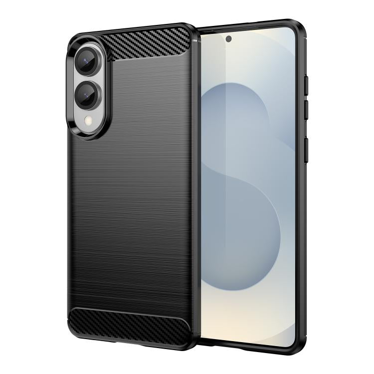 Custodia per telefono in TPU con texture spazzolata in fibra di carbonio, For Galaxy S26 FE 5G, For Samsung Galaxy S26+ 5G, For Samsung Galaxy S26 Edge 5G, For Samsung Galaxy S26 Ultra 5G, For Samsung Galaxy S25 FE 5G, For Samsung Galaxy S25 Edge 5G   ...