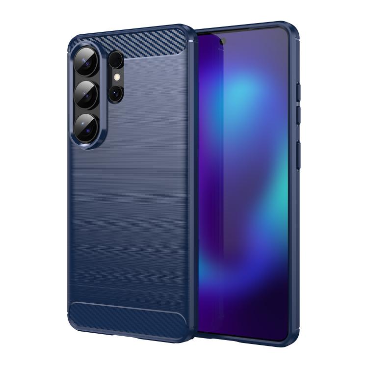 Custodia per telefono in TPU con texture spazzolata in fibra di carbonio, For Galaxy S26 FE 5G, For Samsung Galaxy S26+ 5G, For Samsung Galaxy S26 Edge 5G, For Samsung Galaxy S26 Ultra 5G, For Samsung Galaxy S25 FE 5G, For Samsung Galaxy S25 Edge 5G   ...