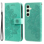 Custodia per telefono in pelle con stampa di fiori a sette petali, For Galaxy S25 Ultra 5G, For Galaxy S24 FE 5G