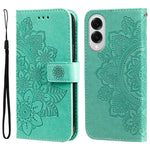 Custodia per telefono in pelle con stampa di fiori a sette petali, For Galaxy S26 5G, For Galaxy S25 Edge 5G, For Galaxy S25 5G, For Galaxy S25+ 5G