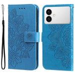 Custodia per telefono in pelle con stampa di fiori a sette petali, For Galaxy S26 FE 5G, For Galaxy S26+ 5G, For Galaxy S26 Edge 5G, For Galaxy S26 Ultra 5G