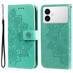 Custodia per telefono in pelle con stampa di fiori a sette petali, For Galaxy S26 FE 5G, For Galaxy S26+ 5G, For Galaxy S26 Edge 5G, For Galaxy S26 Ultra 5G