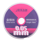 Filo diamantato per la separazione dello schermo LCD curvo, 0.028mm x 100m, 0.035mm x 100m, 0.02mm x 100m, 0.03mm x 100m, 0.04mm x 100m, 0.05mm x 100m