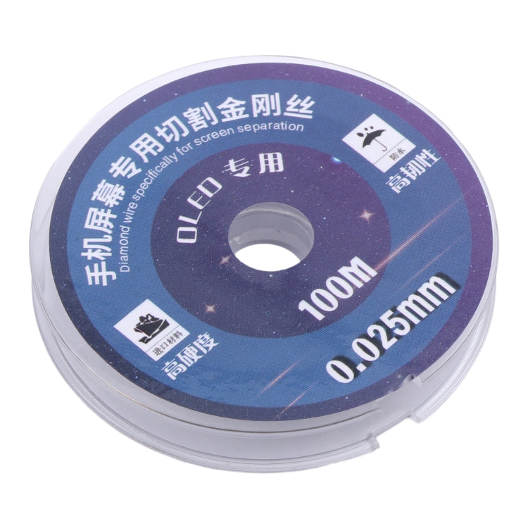 Diamond Wire for LCD Screen Separation, 0.025mm x 100m OLED, 0.05mm x 100m AMOLED