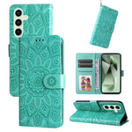 Custodia per telefono in pelle con stampa girasole in rilievo, For Galaxy S25 Ultra 5G, For Galaxy S24 FE 5G