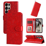 Custodia per telefono in pelle con stampa girasole in rilievo, For Galaxy S25 Ultra 5G, For Galaxy S24 FE 5G