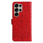 Custodia per telefono in pelle con stampa girasole in rilievo, For Galaxy S25 Ultra 5G, For Galaxy S24 FE 5G
