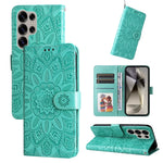 Custodia per telefono in pelle con stampa girasole in rilievo, For Galaxy S25 Ultra 5G, For Galaxy S24 FE 5G