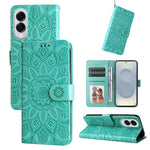 Custodia per telefono in pelle con stampa girasole in rilievo, For Galaxy S26 5G, For Galaxy S25 Edge 5G, For Galaxy S25 5G, For Galaxy S25+ 5G