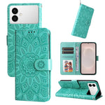 Custodia per telefono in pelle con stampa girasole in rilievo, For Galaxy S26 FE 5G, For Galaxy S26+ 5G, For Galaxy S26 Edge 5G, For Galaxy S26 Ultra 5G