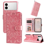 Custodia per telefono in pelle con stampa girasole in rilievo, For Galaxy S26 FE 5G, For Galaxy S26+ 5G, For Galaxy S26 Edge 5G, For Galaxy S26 Ultra 5G