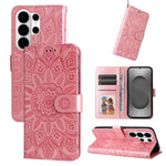 Custodia per telefono in pelle con stampa girasole in rilievo, For Galaxy S26 FE 5G, For Galaxy S26+ 5G, For Galaxy S26 Edge 5G, For Galaxy S26 Ultra 5G