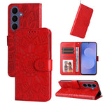 Custodia per telefono in pelle con stampa girasole in rilievo, For Galaxy S26 FE 5G, For Galaxy S26+ 5G, For Galaxy S26 Edge 5G, For Galaxy S26 Ultra 5G
