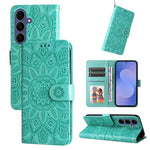 Custodia per telefono in pelle con stampa girasole in rilievo, For Galaxy S26 FE 5G, For Galaxy S26+ 5G, For Galaxy S26 Edge 5G, For Galaxy S26 Ultra 5G